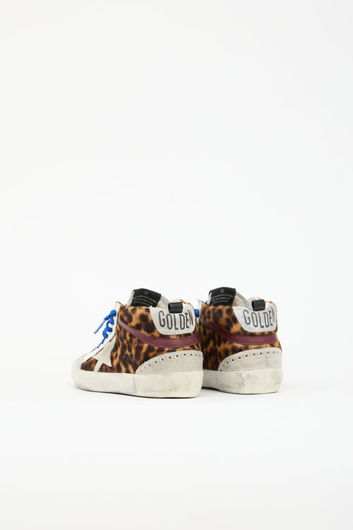 Golden Goose Suede Printed Mid Star Sneaker