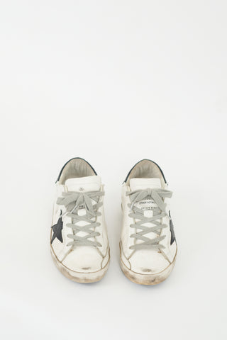 Golden Goose White & Black Superstar Sneaker