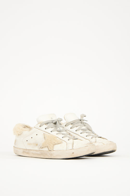 Golden Goose White Leather Superstar Sneaker