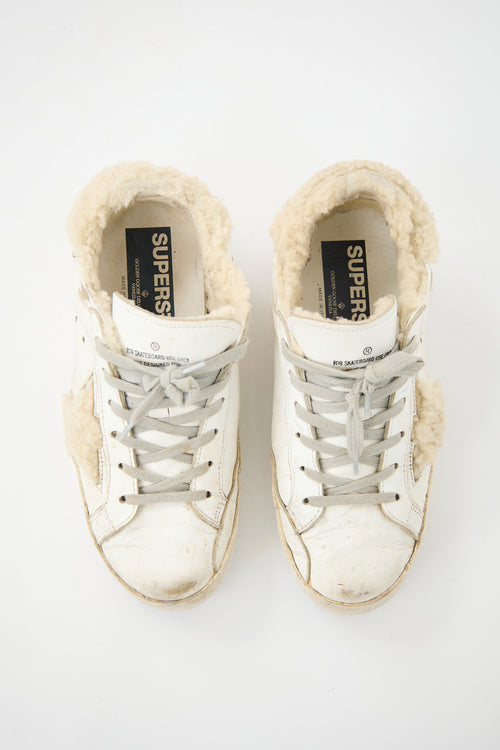 Golden Goose White Leather Superstar Sneaker