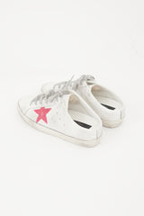 Golden Goose White & Pink Leather Sabot Sneaker Mule