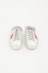 Golden Goose White & Pink Leather Sabot Sneaker Mule