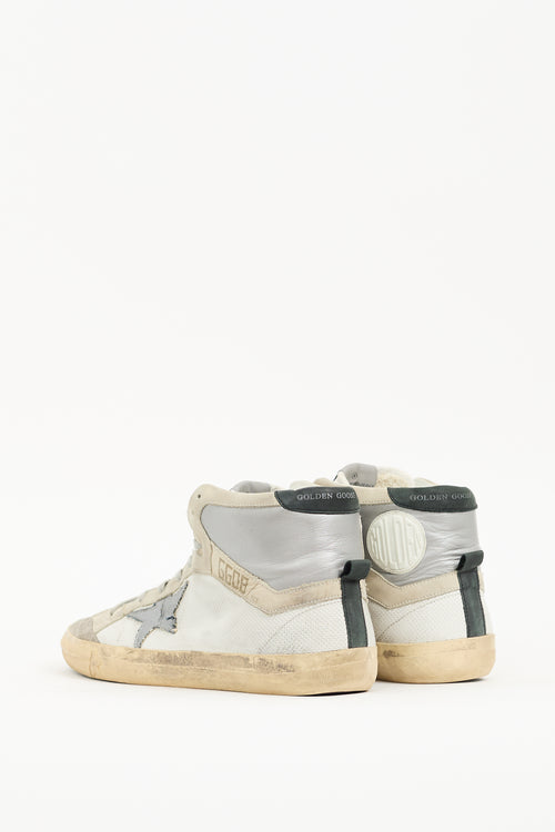 Golden Goose White Distressed Leather 2.12 Sneaker