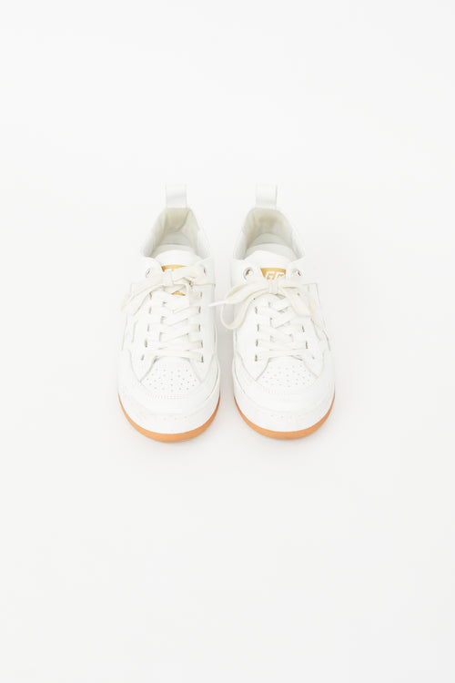 Golden Goose White Leather Yeah Sneaker