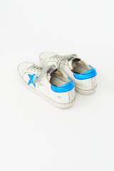 Golden Goose White & Blue Vinyl Superstar Sneaker