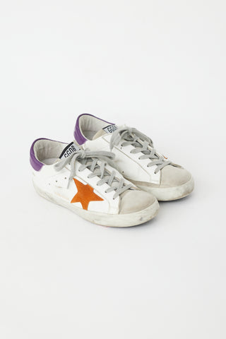 Golden Goose White & Multi Superstar Sneaker