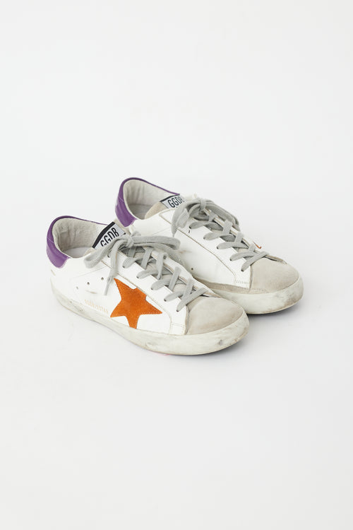 Golden Goose White & Multi Superstar Sneaker