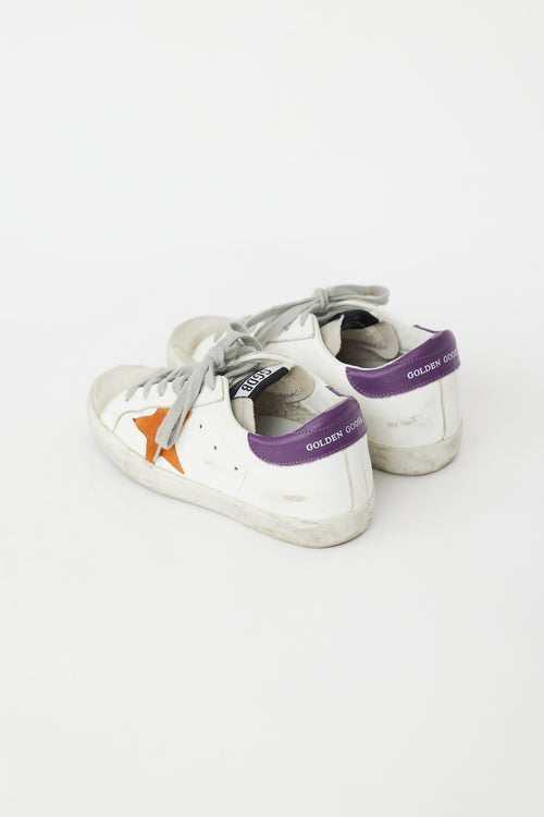 Golden Goose White & Multi Superstar Sneaker