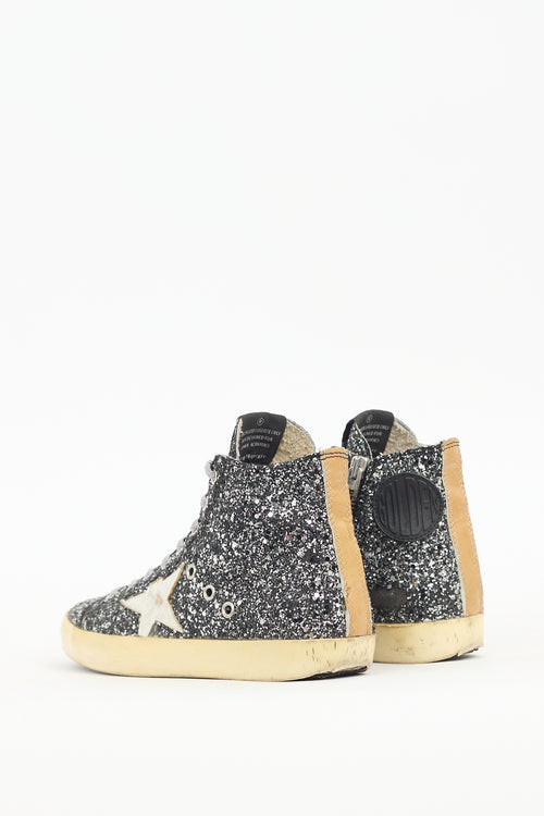 Golden Goose Black Glitter Francy Sneaker