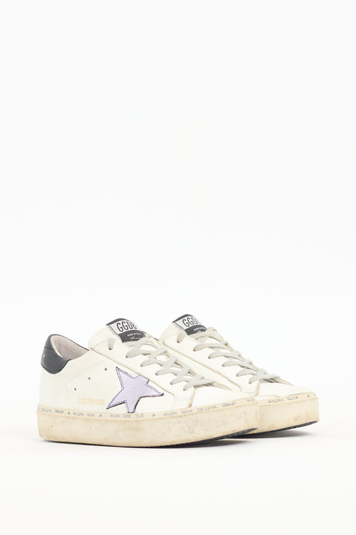 Golden Goose White Leather Hi Star Platform Sneaker