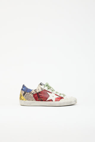 Golden Goose Embossed Leather Super Star Sneaker