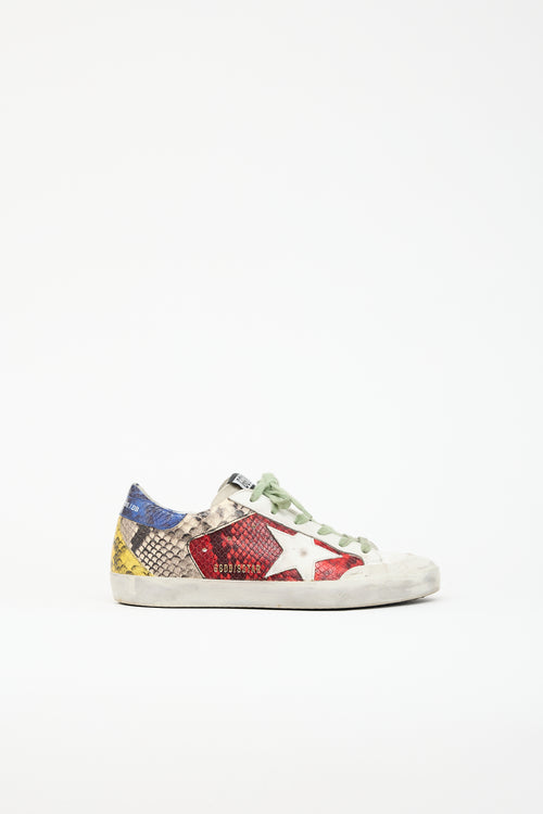 Golden Goose Embossed Leather Super Star Sneaker