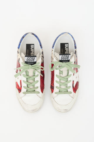 Golden Goose Embossed Leather Super Star Sneaker
