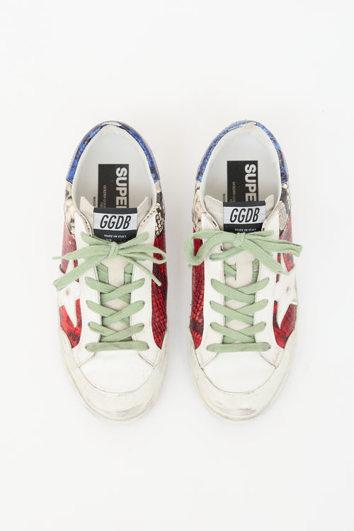 Golden Goose Embossed Leather Super Star Sneaker
