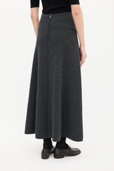 Goop Grey Wool A-Line Skirt