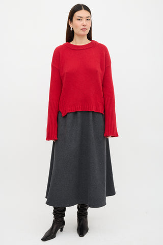 Goop Wool Long Cuff Crew Sweater