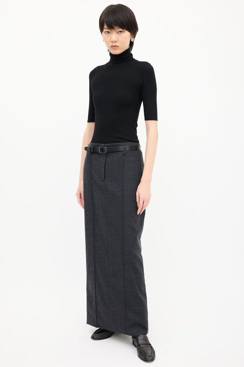 Goop Dark Grey Long Trouser Skirt