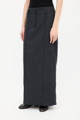 Goop Dark Grey Long Trouser Skirt