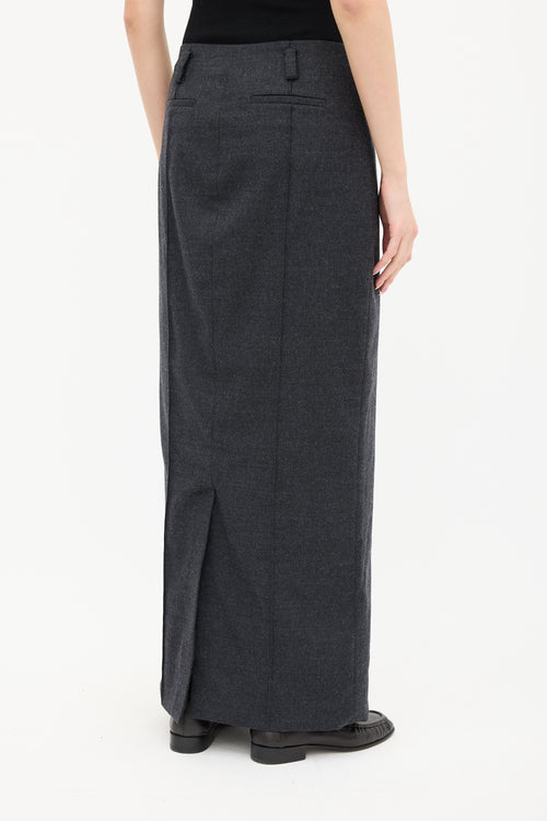 Goop Dark Grey Long Trouser Skirt