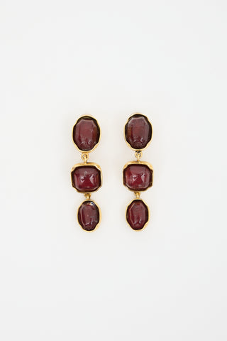 Goossens Cabochon Clip On Earrings
