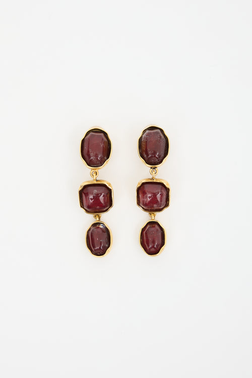 Goossens Cabochon Clip On Earrings