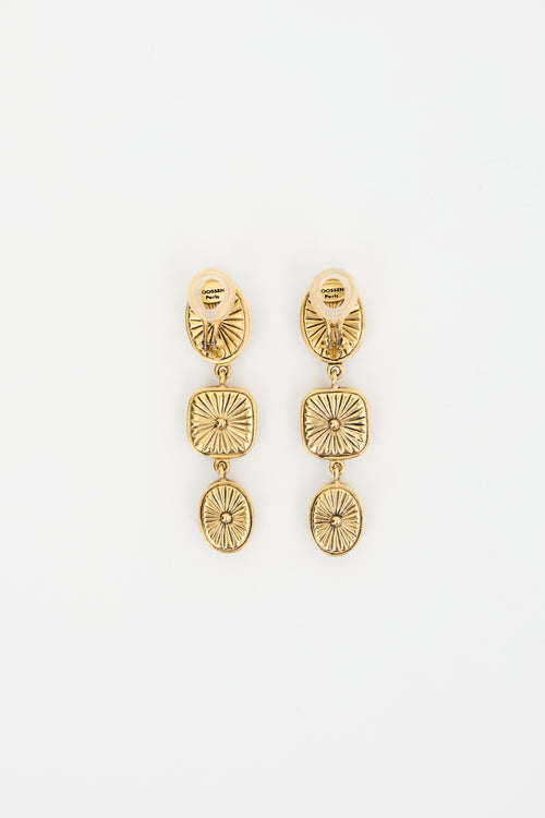 Goossens Cabochon Clip On Earrings