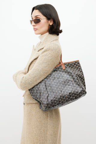 Goyard Black & Brown Saint Louis PM Tote Bag