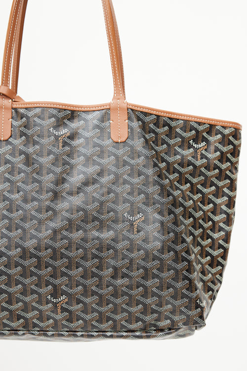 Goyard Black & Brown Saint Louis PM Tote Bag