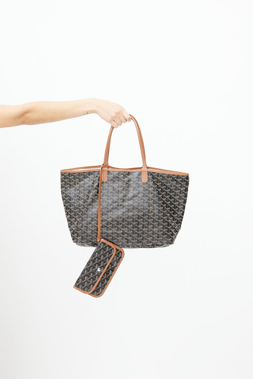 Goyard Black & Brown Saint Louis PM Tote Bag