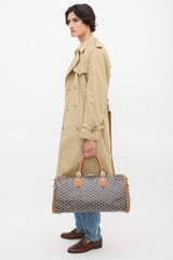 Goyard Black & Brown Goyardine Monogram Boston 50 Duffle Bag