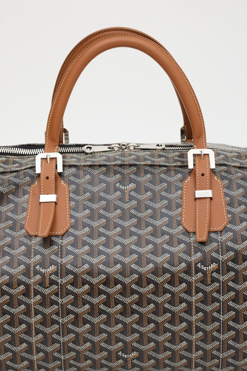 Goyard Black & Brown Goyardine Monogram Boston 50 Duffle Bag