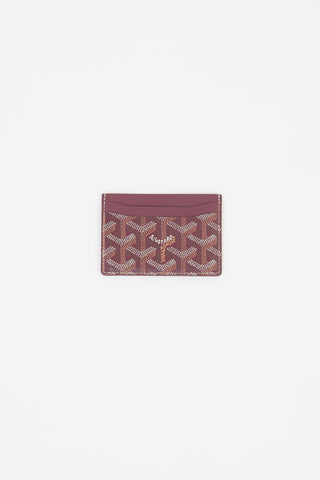 Goyard Burgundy Monogram Saint Sulpice Cardholder