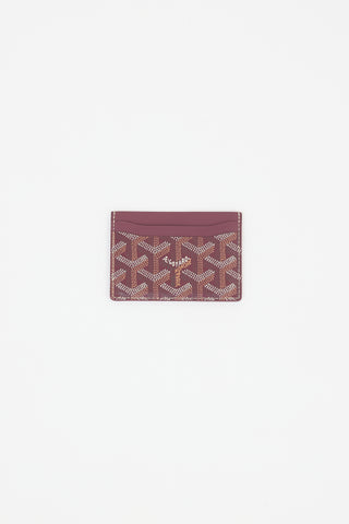 Goyard Burgundy Monogram Saint Sulpice Cardholder