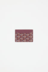 Goyard Burgundy Monogram Saint Sulpice Cardholder