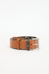 Goyard Leather & Goyardine Florida Belt