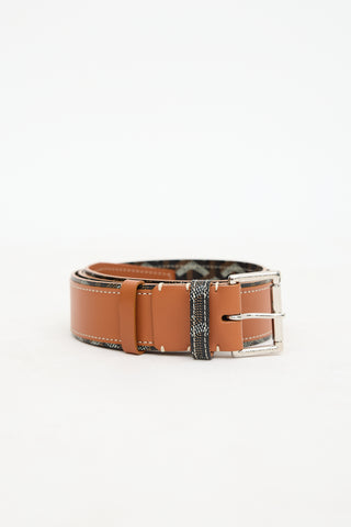 Goyard Leather & Goyardine Florida Belt