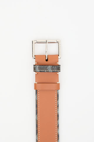 Goyard Leather & Goyardine Florida Belt