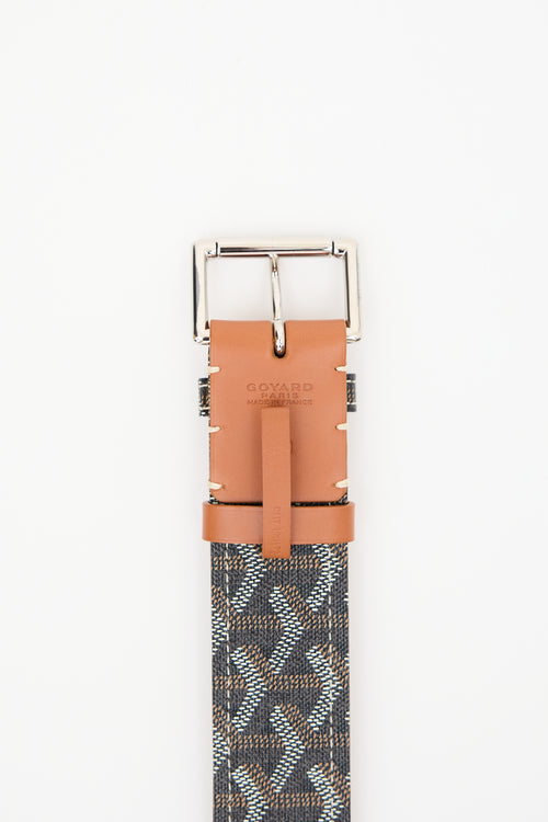 Goyard Leather & Goyardine Florida Belt