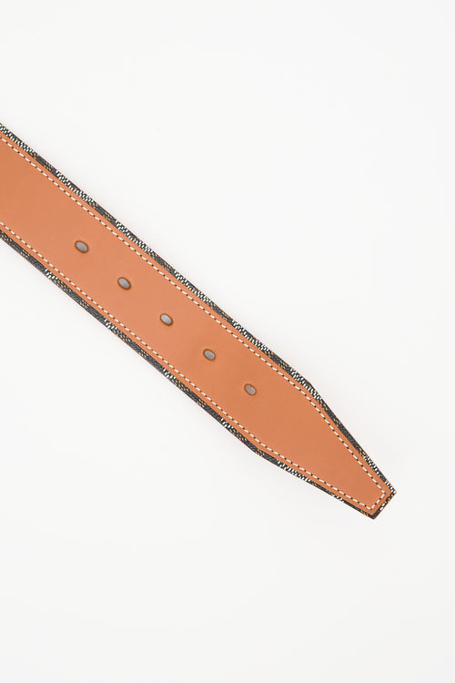 Goyard Leather & Goyardine Florida Belt