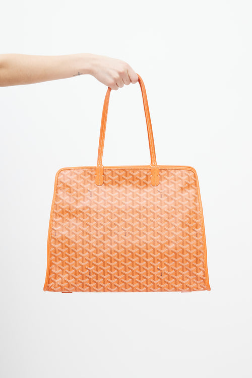 Goyard Orange Leather Monogram Hardy PM Bag