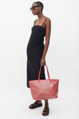Goyard Red Artois Goyardine Monogram Tote