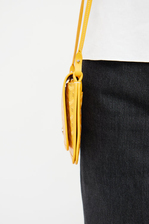 Goyard Goyardine Yellow Plumet Pocket Bag