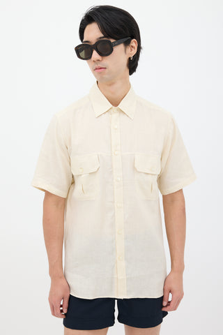 Gran Sasso Cream Linen Shirt