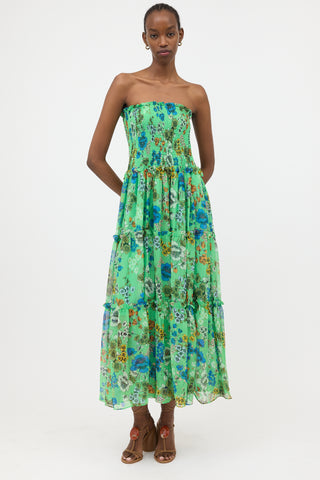 Alexis Strapless Floral Dress