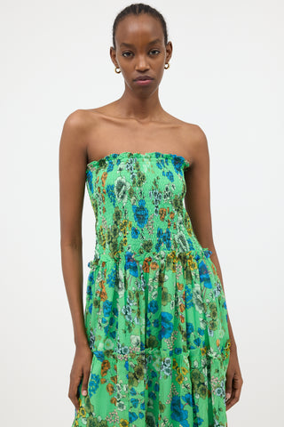 Alexis Strapless Floral Dress