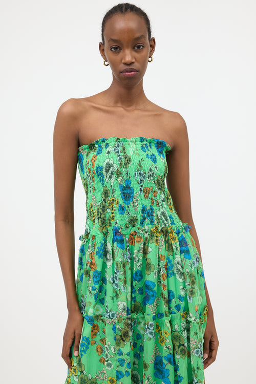 Alexis Strapless Floral Dress