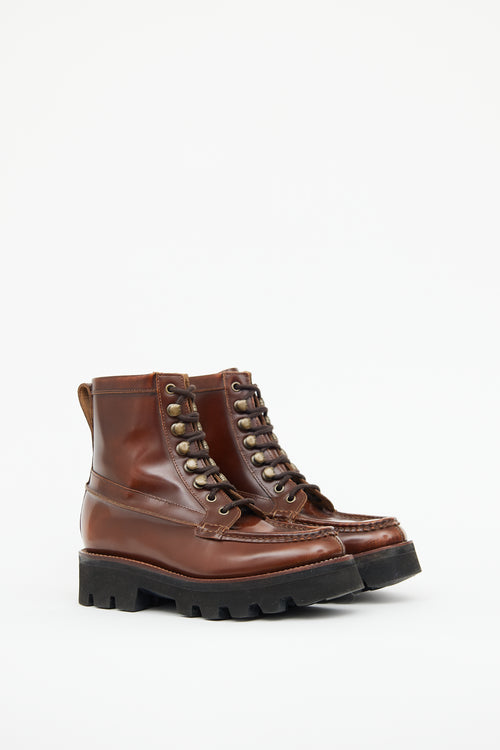 Brown Leather Nanette Hiker Boot