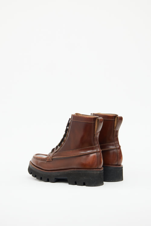 Brown Leather Nanette Hiker Boot