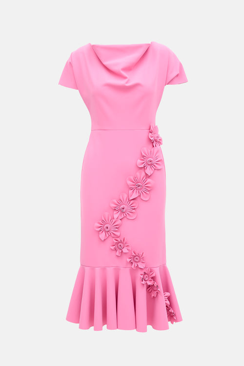 Greta Constantine Haitina Flower Applique Dress