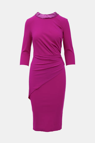 Greta Constantine Neoprene Gathered Dress